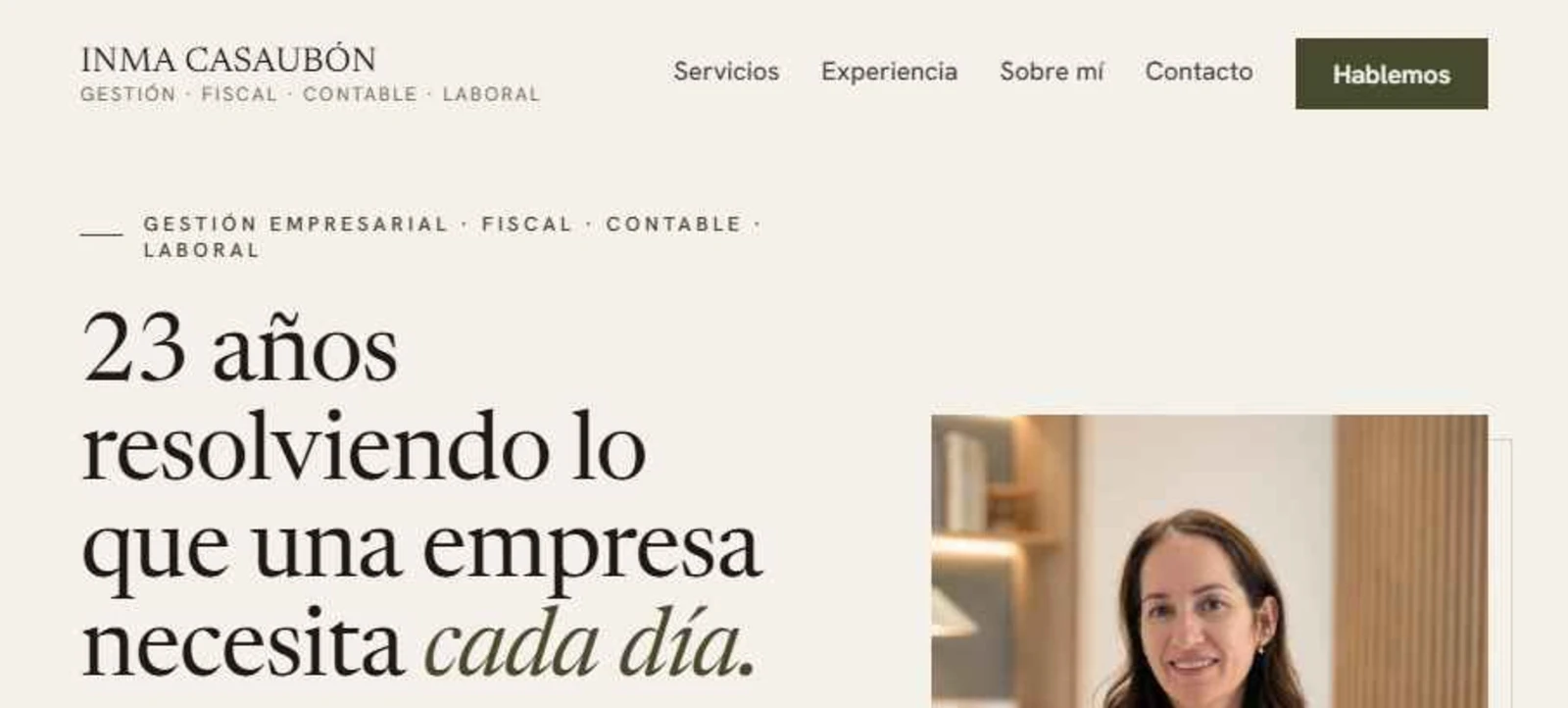 Web profesional de Inma Casaubón Rodríguez diseñada y desarrollada por Pichon Labs